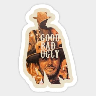 The Good The Bad and The Ugly Cowboy Sticker